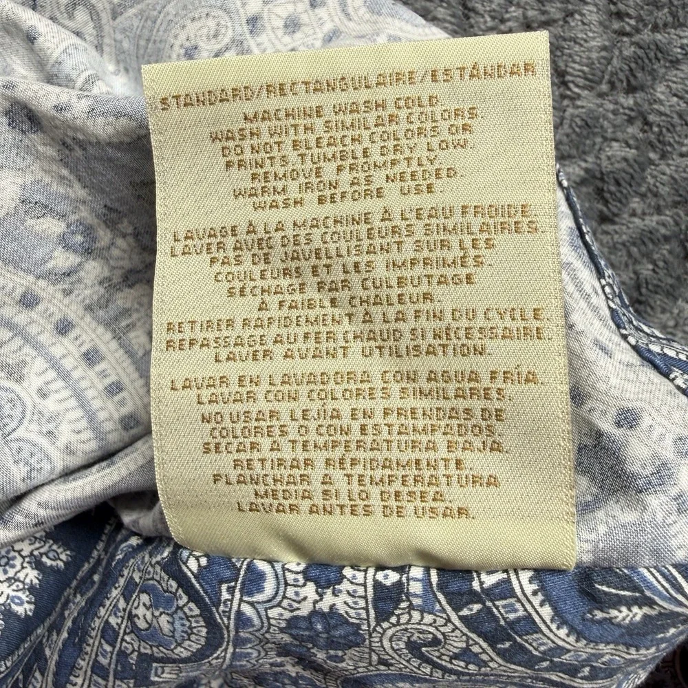 Ralph Lauren Paisley Blue w/Rope Edge Standard‎ Shams Set Of 2 Grandmillennial